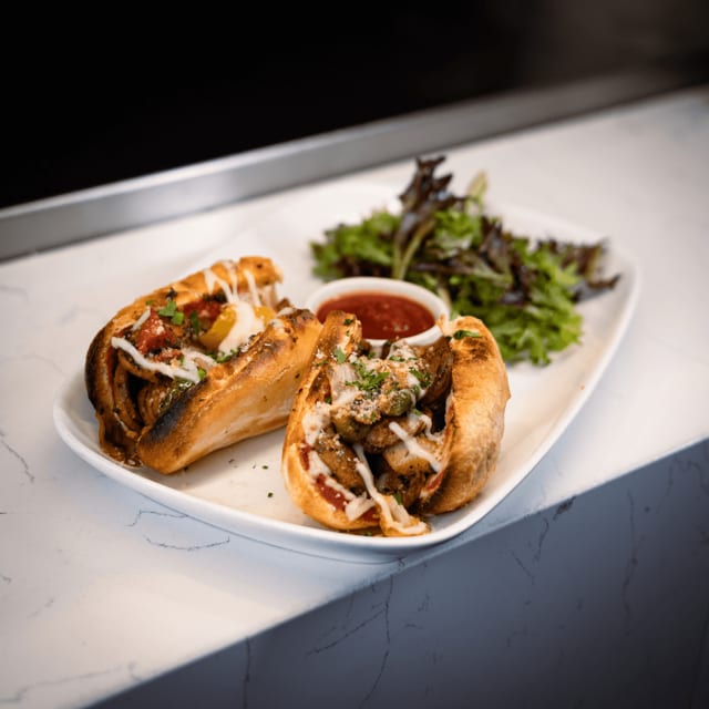 Sausage & Peppers Sandwich.